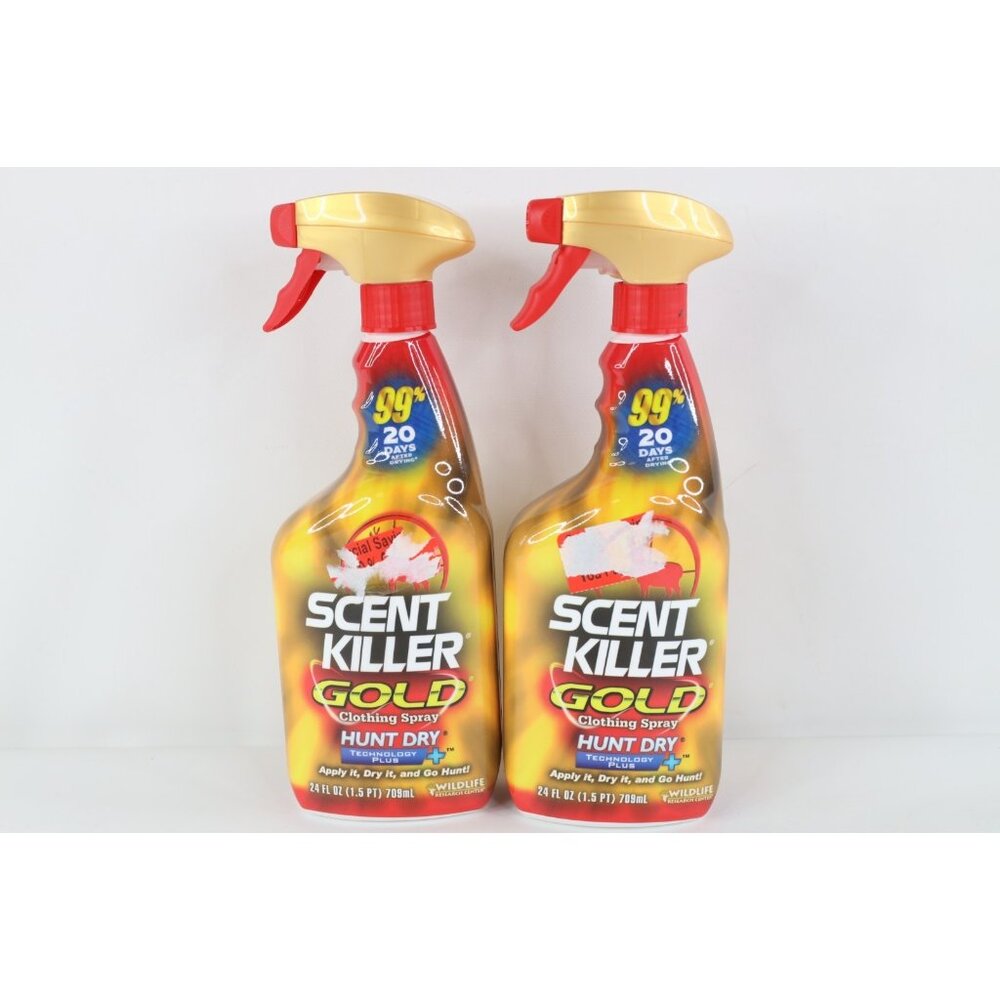 2 Pack Wildlife Research Center Scent Killer Gold Spray 48 FL OZ Hunting Dry